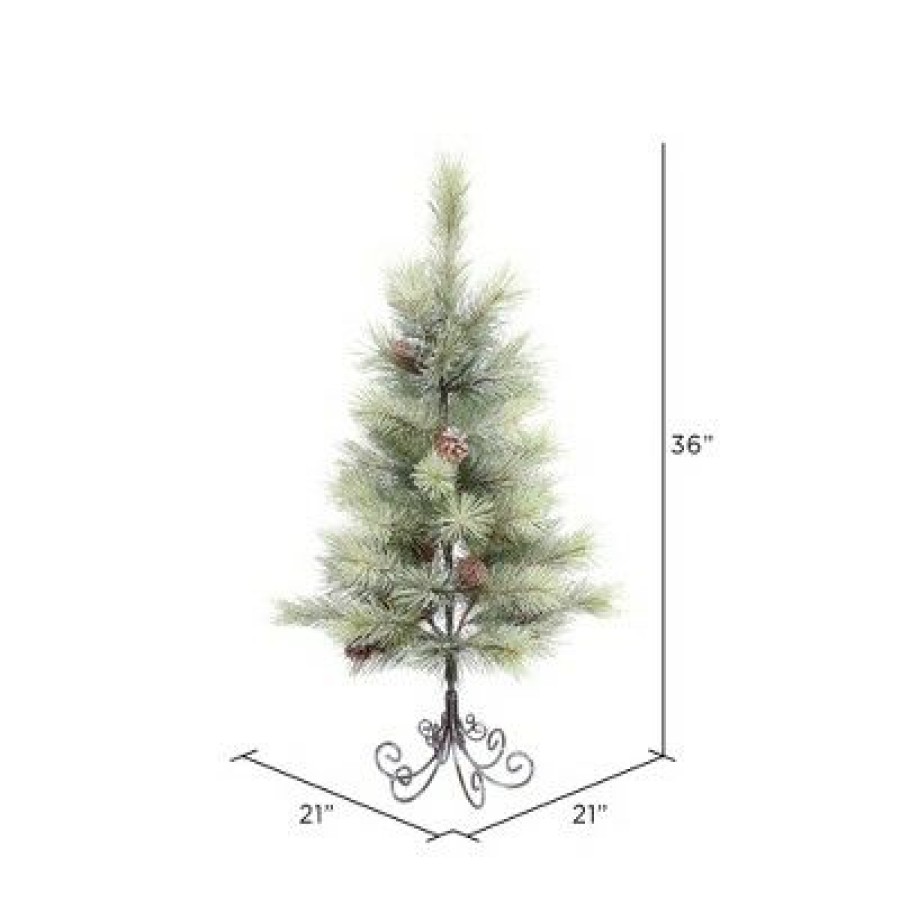 Unidentified Plant Variety * | Vickerman Frosted Bellevue Pine Artificial Christmas Tree