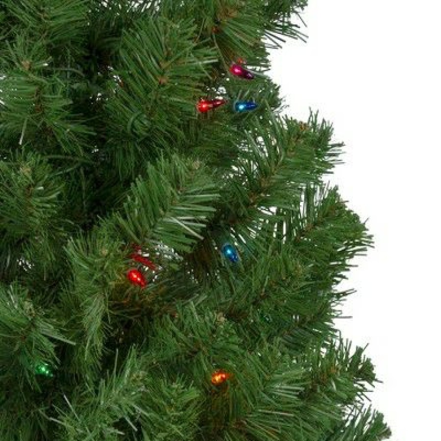 Pine * | Northlight 6 Pre-Lit Alberta Pine Slim Artificial Christmas Tree Multi Lights