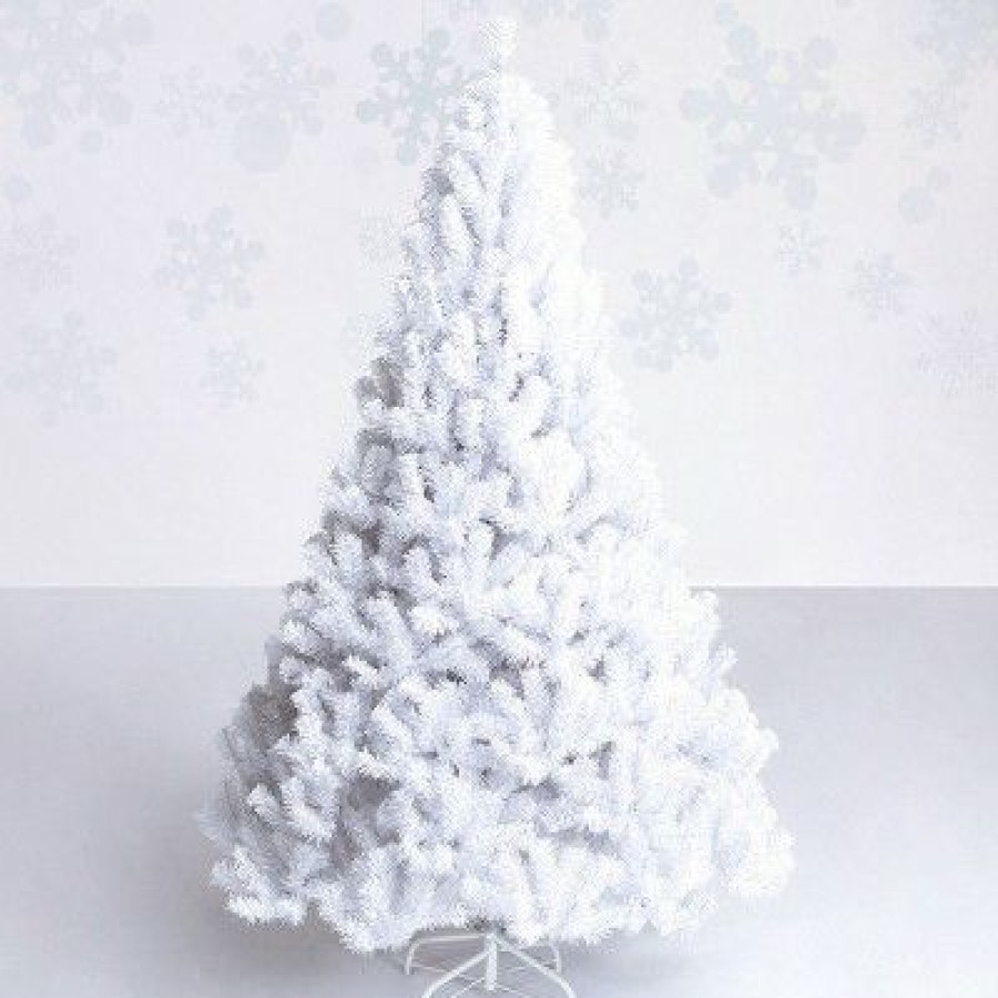 Pine * | Costway 5Ft Artificial Pvc Christmas Tree W/Stand Holiday Season Indoor Outdoor White