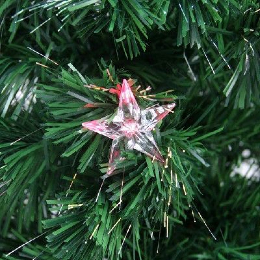 Pine * | Northlight 4 Prelit Artificial Christmas Tree Fiber Optic With Color Changing Stars