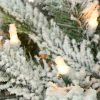 Unidentified Plant Variety * | Primo International Puleo International 7.5 Foot Flocked Aspen Fir Prelit Artificial Christmas Tree W/1,319 Branch Tips, 700 Clear Lights, Hinged Branches, & Metal Stand