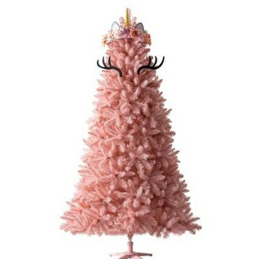 Unidentified Plant Variety * | Treetopia Pretty In Pink 7-Foot-Tall Artificial Full Bodied Unlit Christmas Tree Colorful Holiday Decoration With Premium Pink Stand And Easy Assembly