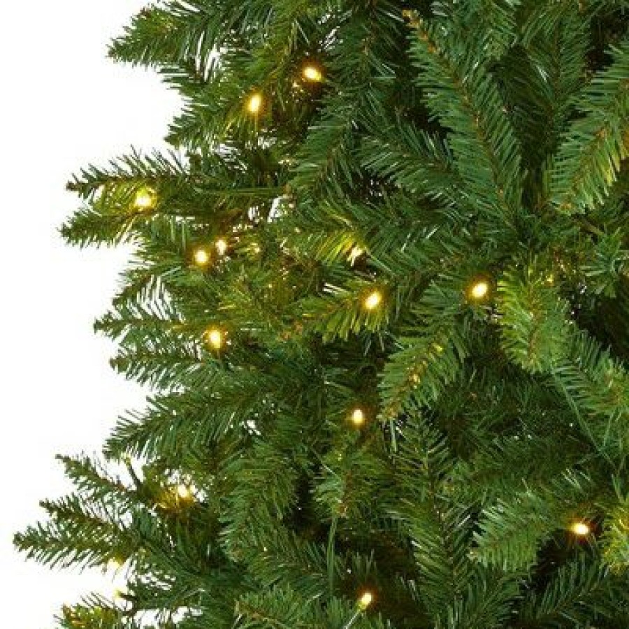 Pine * | 9Ft Nearly Natural Pre-Lit Led Slim Mountain Pine Artificial Christmas Tree Clear Lights