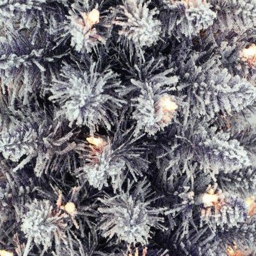 Balsam Fir * | 4.5Ft Puleo Pre-Lit Purple Flocked Slim Artificial Christmas Tree Clear Lights