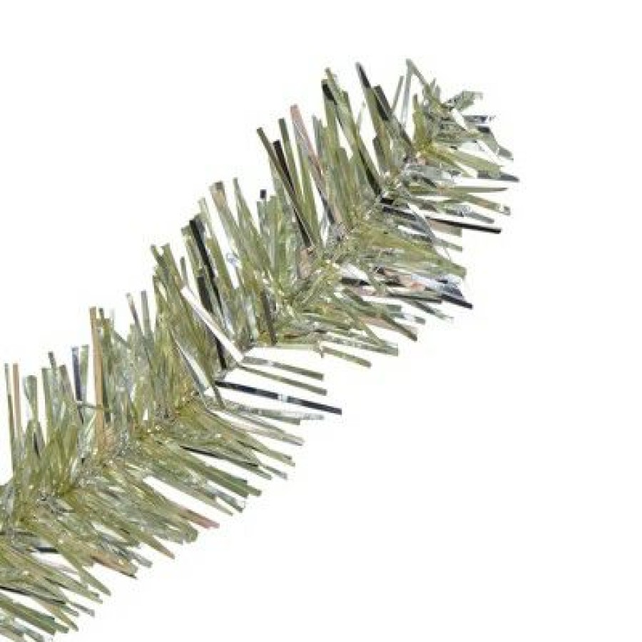 Pine * | Northlight 9 Unlit Artificial Christmas Tree Metallic Sheer Champagne Tinsel