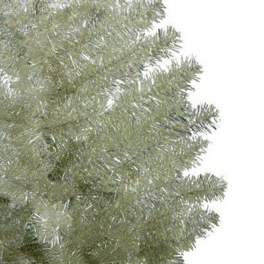 Pine * | Northlight 9 Unlit Artificial Christmas Tree Metallic Sheer Champagne Tinsel