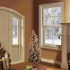 Pine * | 4.5Ft Pre-Lit Flocked Portland Pencil Artificial Christmas Pine Tree Puleo