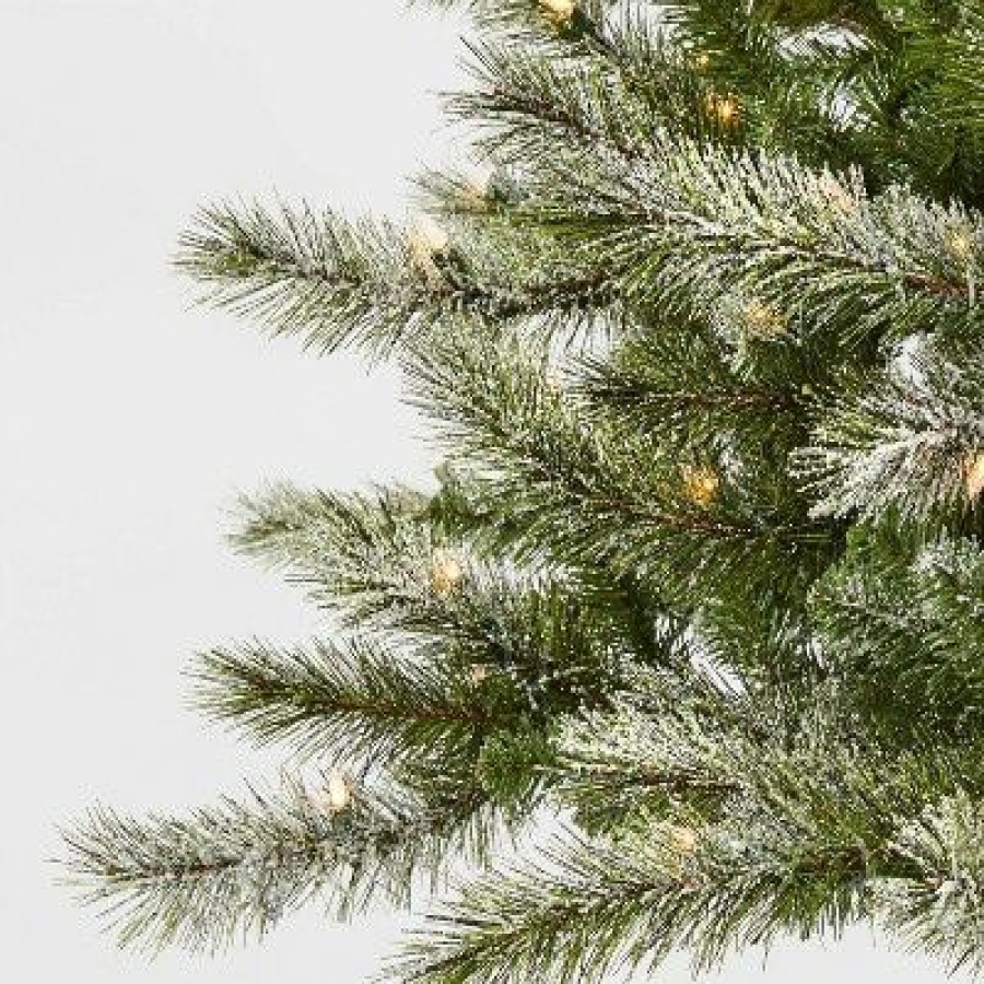 Douglas Fir * | 7' Pre-Lit Flocked Douglas Fir Artificial Tree Clear Lights Wondershop