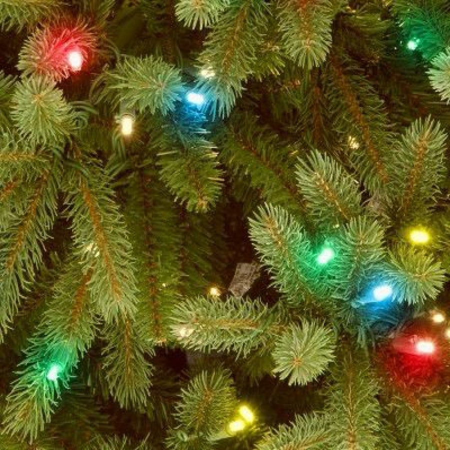 Fir Wood * | 4.5Ft Pre-Lit Jersey Fraser Fir Artificial Christmas Tree Multicolor Lights National Tree Company