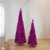 Pine * | Northlight 4 Pink Tinsel Pop-Up Artificial Christmas Tree, Unlit