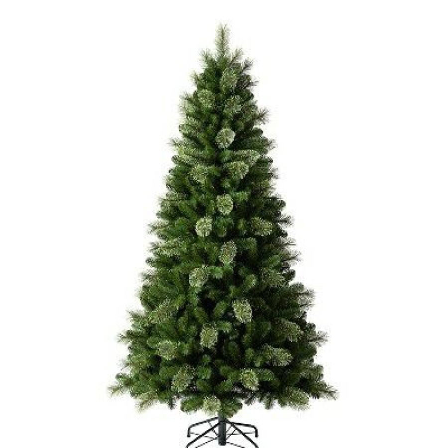 Pine * | Home Heritage 7 Foot Unlit Cascade Cashmere Pine Artificial Christmas Tree & 2 Pack Of Lumations Twinkly App Controlled Wrapped Dome Straight Lights