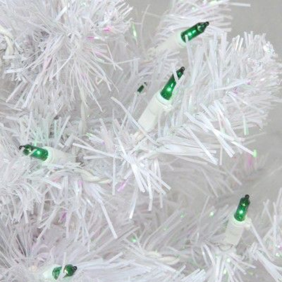 Pine * | Northlight 2 Pre-Lit Small White Pine Artificial Christmas Tree Green Lights