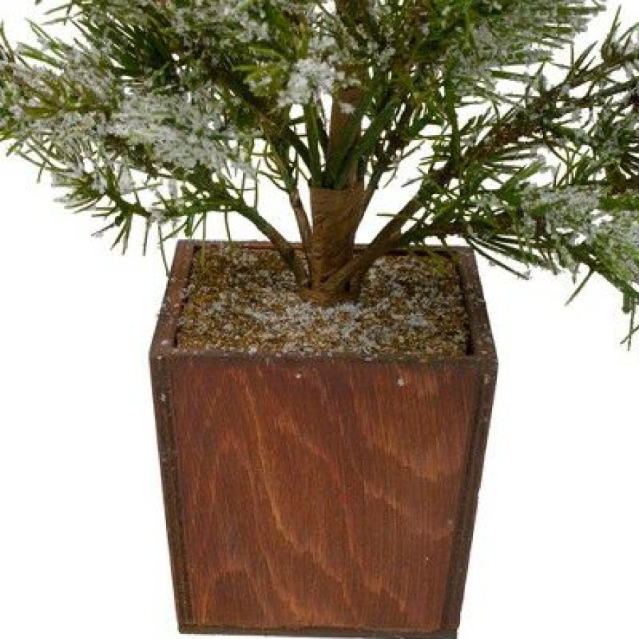 Pine * | Northlight 28 Potted Frosted Pine Artificial Christmas Tree Unlit