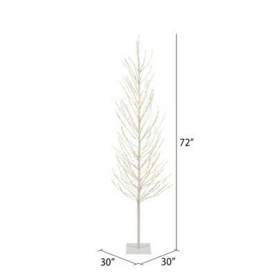 Unidentified Plant Variety * | Vickerman Led Twig Artificial Christmas Tree With Flat Base