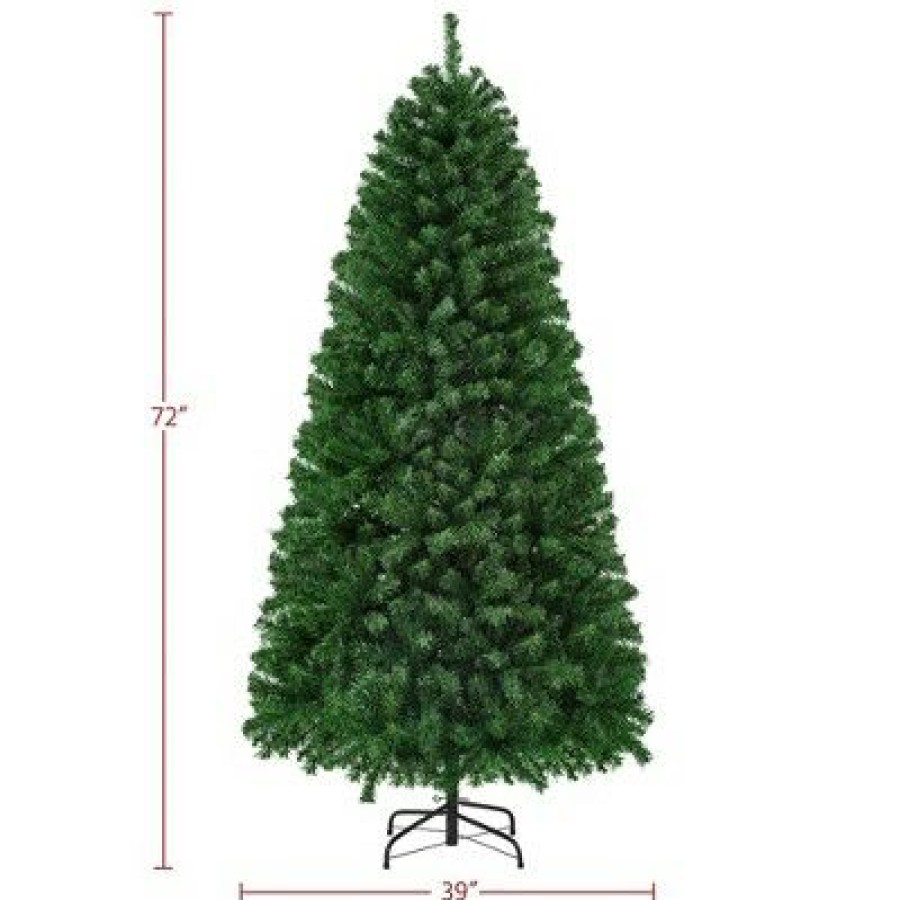 Spruce * | Yaheetech Hinged Spruce Artificial Christmas Tree Holiday Decoration With Pvc Tips, Green