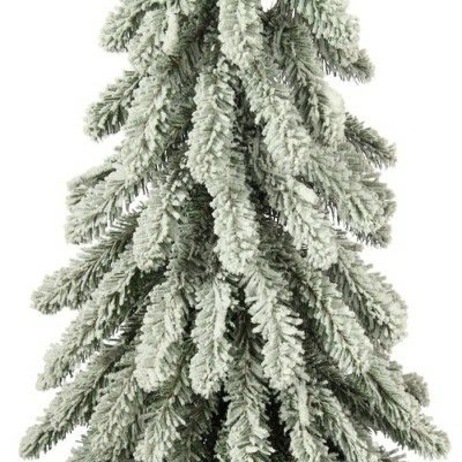 Pine * | 4Ft Haute Decor Pre-Lit Led Lightly Flocked Alpine Artificial Christmas Tree White Lights