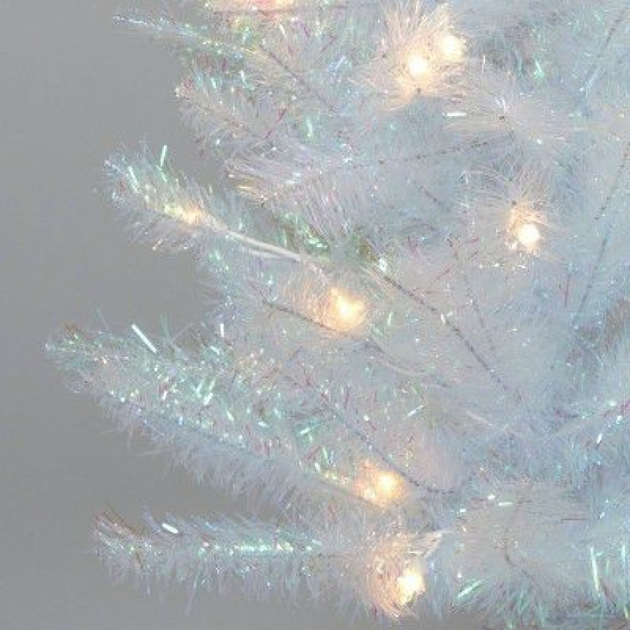 Alberta Spruce * | 3' Pre-Lit Iridescent Tinsel Artificial Christmas Tree Clear Lights Wondershop