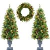 Pine * | Jeco Inc. 4Ft Christmas Tree And Holiday Wreath Set