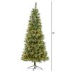 Pine * | 7Ft Nearly Natural Pre-Lit Led Wisconsin Snow Tip Pine Artificial Christmas Tree Clear Lights