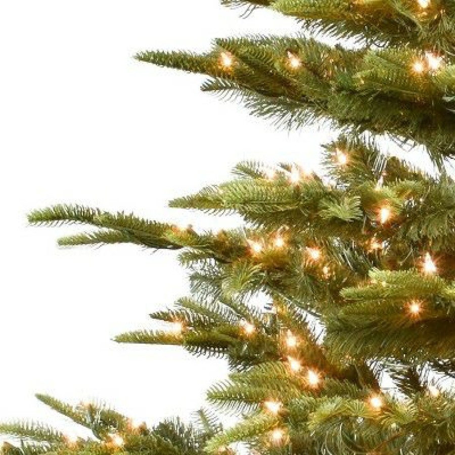 Fir Wood * | Puleo 7.5Ft Pre-Lit Artificial Christmas Tree Full Alaskan Fir