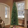 Fir Wood * | 7.5Ft Pre-Lit Slim Artificial Christmas Tree Newcastle Fir Puleo