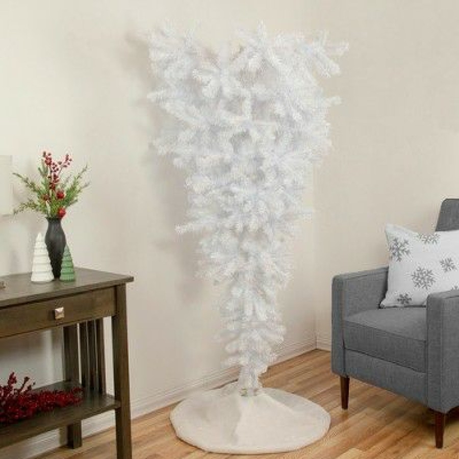 Spruce * | Northlight 5.5 Upside Down White Spruce Artificial Christmas Tree, Unlit