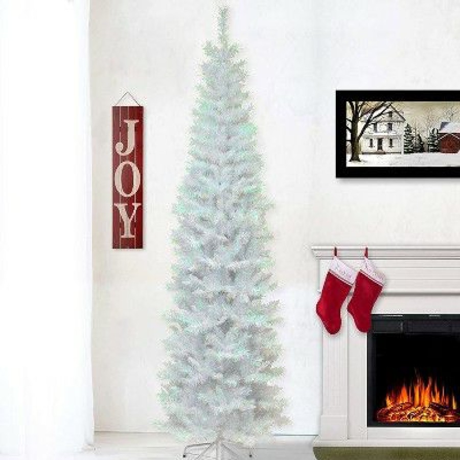 Unidentified Plant Variety * | National Tree Company 6 Foot Unlit Holiday Tinsel Tree Bundle With Twinkly 250 Led Rgb Multicolor 65.5 Foot Decorative String Lights, Bluetooth Wifi