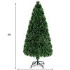 Pine * | Costway 5Ft Pre-Lit Fiber Optic Pvc Christmas Tree Metal Holiday