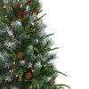 Pine * | Northlight 6 Pre-Lit Frosted Mixed Berry Pine Artificial Christmas Tree Clear Lights