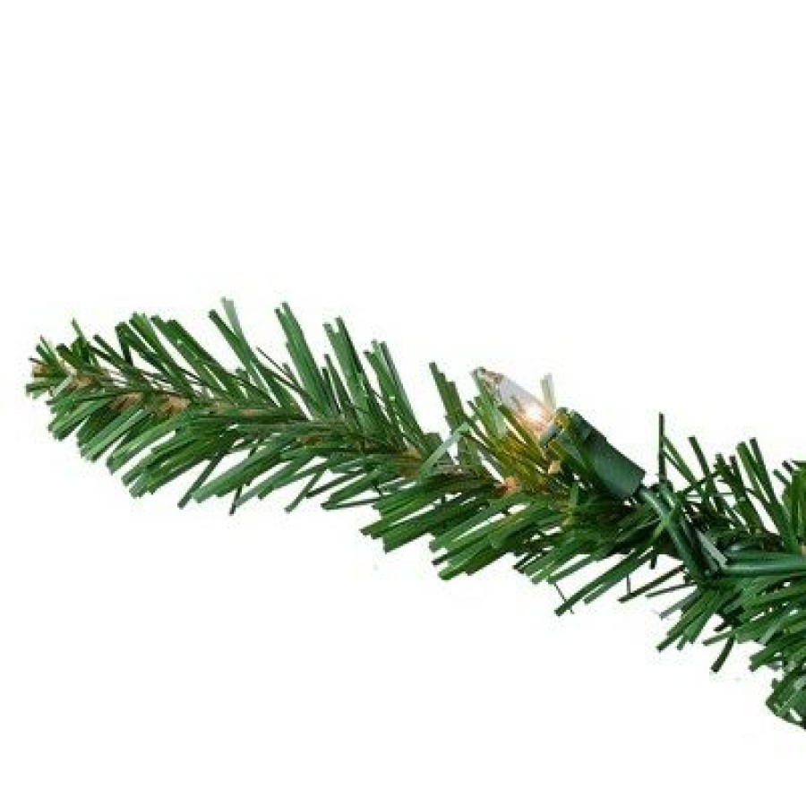 Pine * | Northlight 9 Pre-Lit Everett Pine Slim Artificial Christmas Tree, Clear Lights