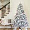 Fir Wood * | Best Choice Products 7.5Ft Artificial Silver Tinsel Christmas Tree Holiday Decoration W/ 1,749 Branch Tips, Stand