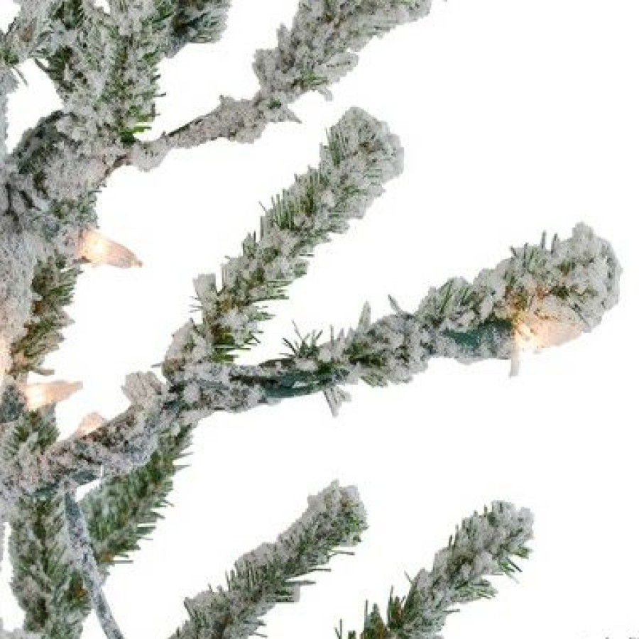 Pine * | Northlight 5 Prelit Artificial Christmas Tree Flocked Alpine Twig Warm White Lights