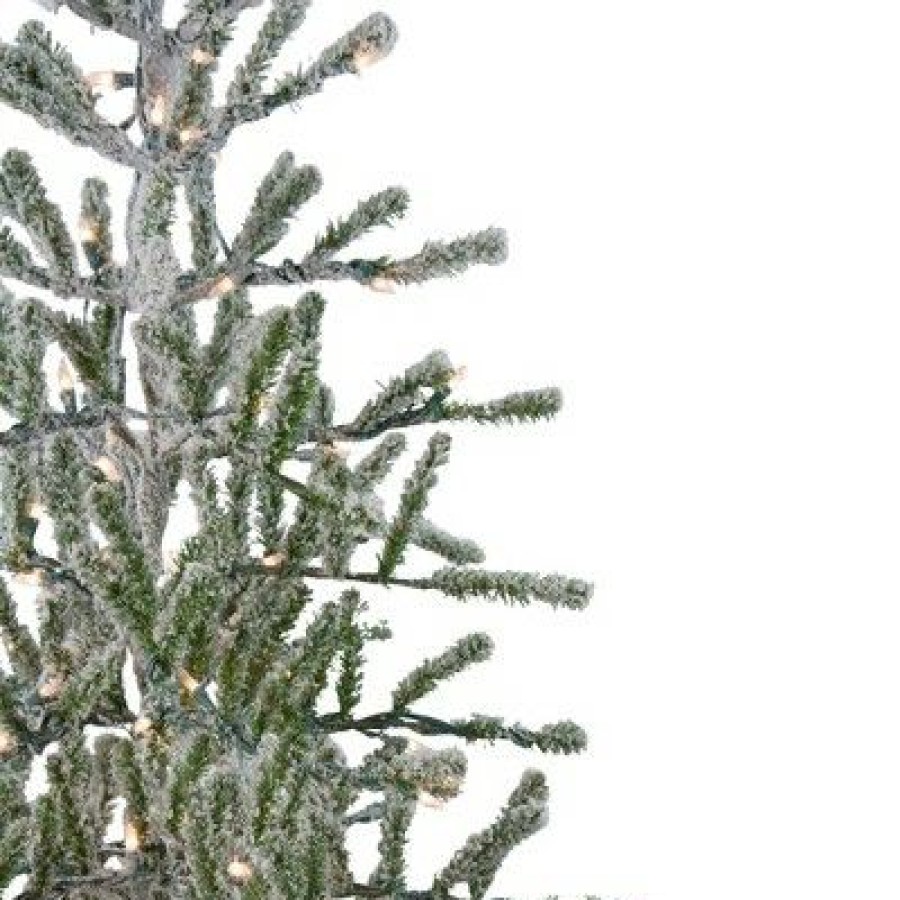 Pine * | Northlight 5 Prelit Artificial Christmas Tree Flocked Alpine Twig Warm White Lights