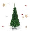 Pine * | Costway 4.56.57.5Ft Pre-Lit Hinged Pencil Christma Multicolor Lights