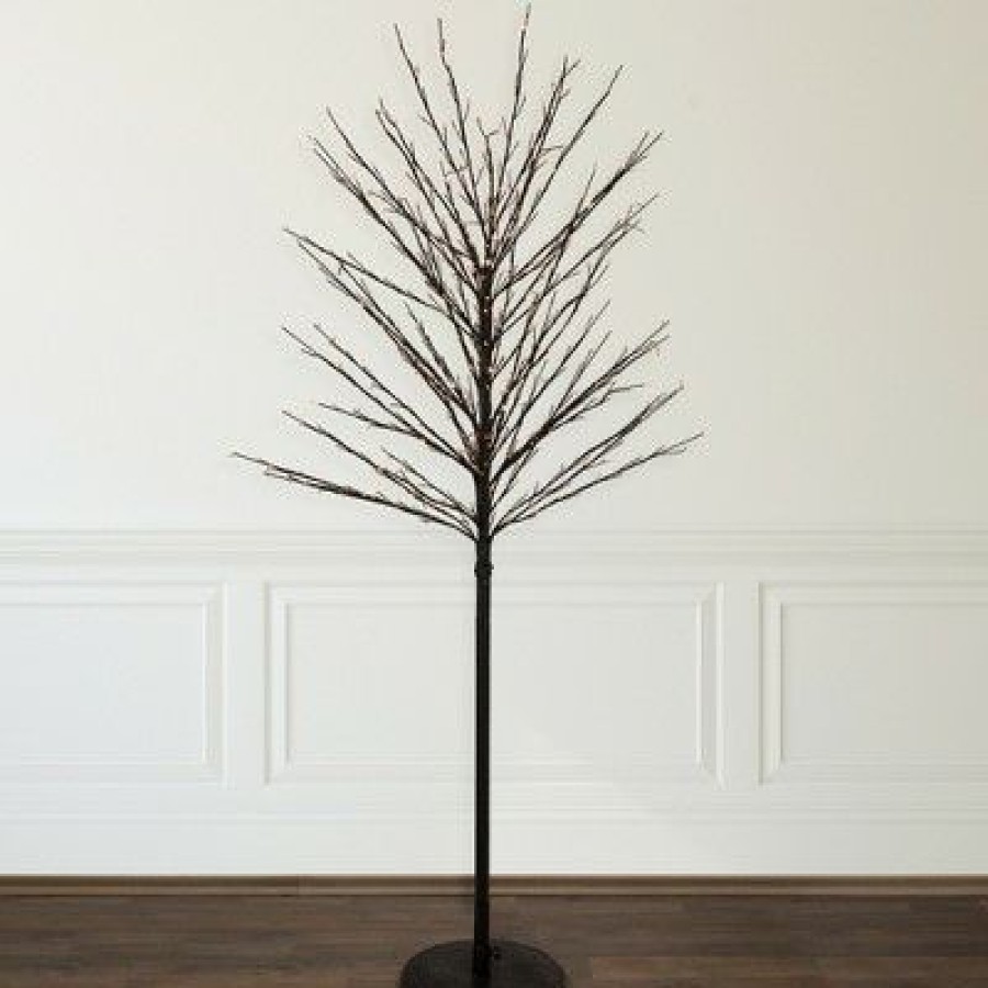 Pine * | Northlight 5 Black Led Lighted Christmas Twig Tree Warm White Lights