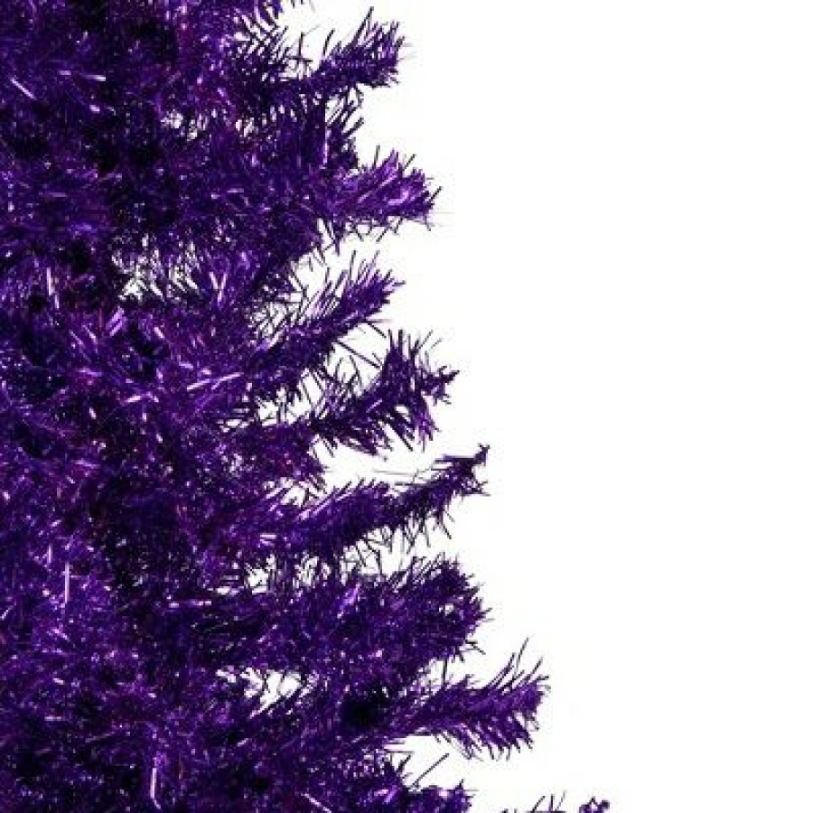 Pine * | Northlight 4 Purple Artificial Tinsel Christmas Tree, Unlit