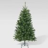 Fir Wood * | 4.5Ft Noble Fir Hinged Artificial Christmas Tree Clear Lights Christopher Knight Home