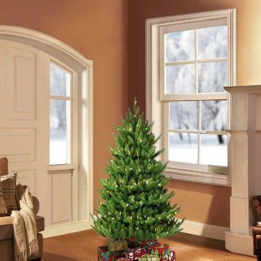 Balsam Fir * | Puleo 4.5' Pre-Lit Led Canadian Balsam Fir Artificial Christmas Tree Warm White Lights