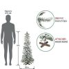 Pine * | Northlight 4 Unlit Artificial Christmas Tree Slim Heavily Flocked Alpine