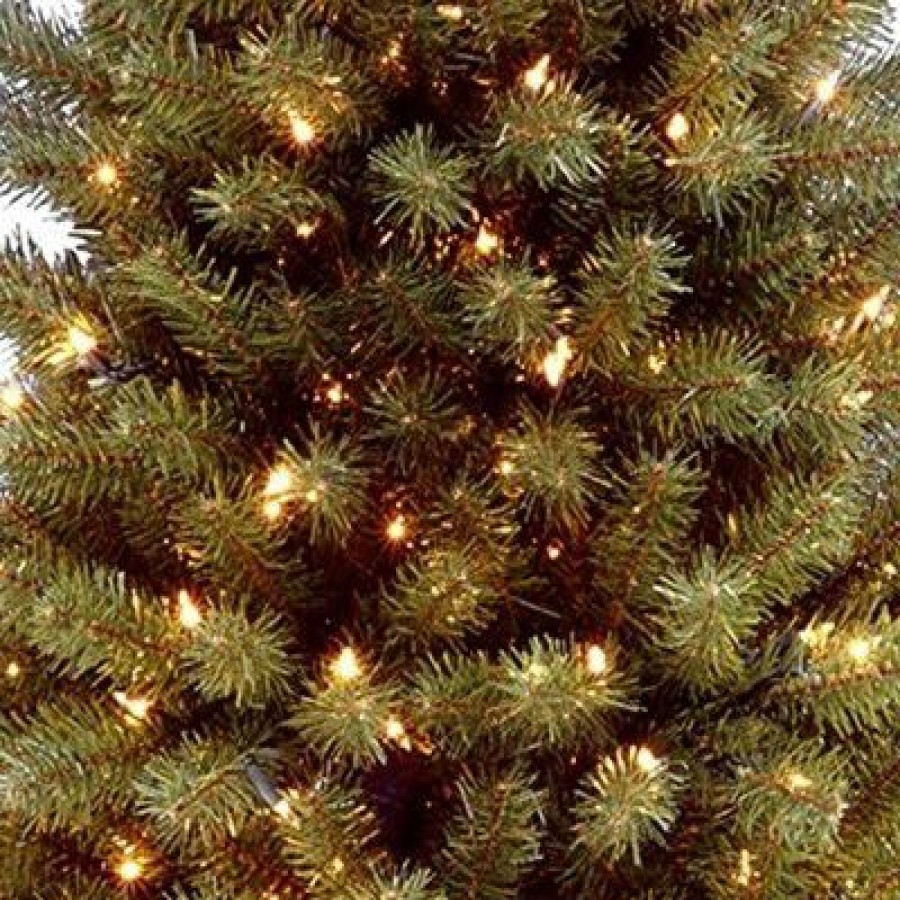 Spruce * | National Tree Company North Valley Spruce 5 Ft Pre Lit Full Bodied Artificial Christmas Tree With White Lights, Metal Stand, And Easy Assembly, Green