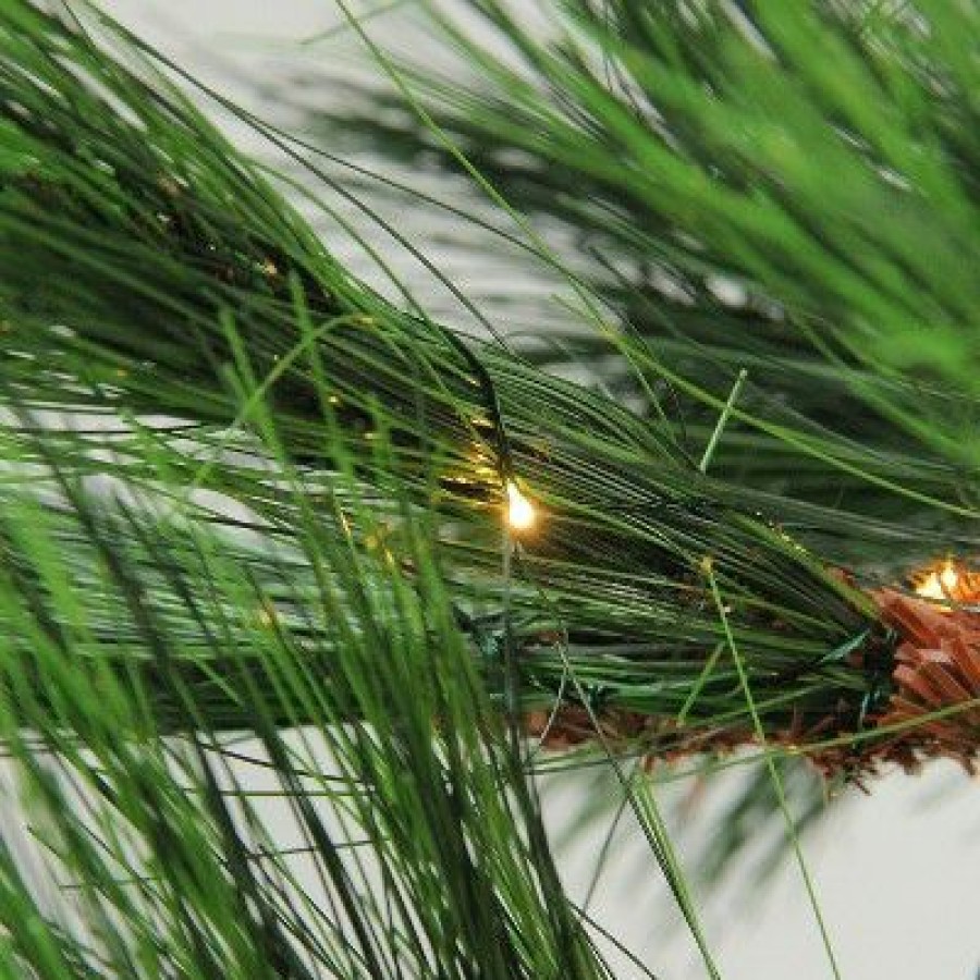 Pine * | Northlight 7 Prelit Artificial Christmas Tree Long Needle Pine Warm Clear Micro Rice Led Lights