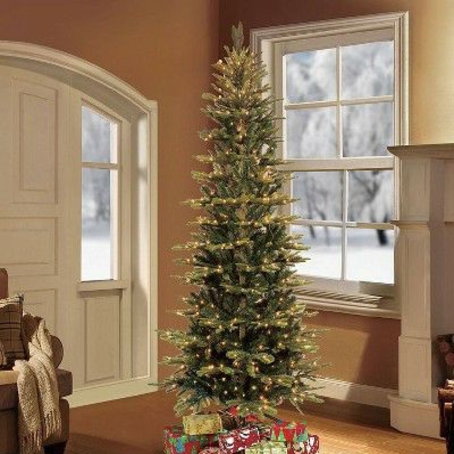 Fir Wood * | 6.5Ft Pre-Lit Alaskan Fir Artificial Christmas Tree Puleo