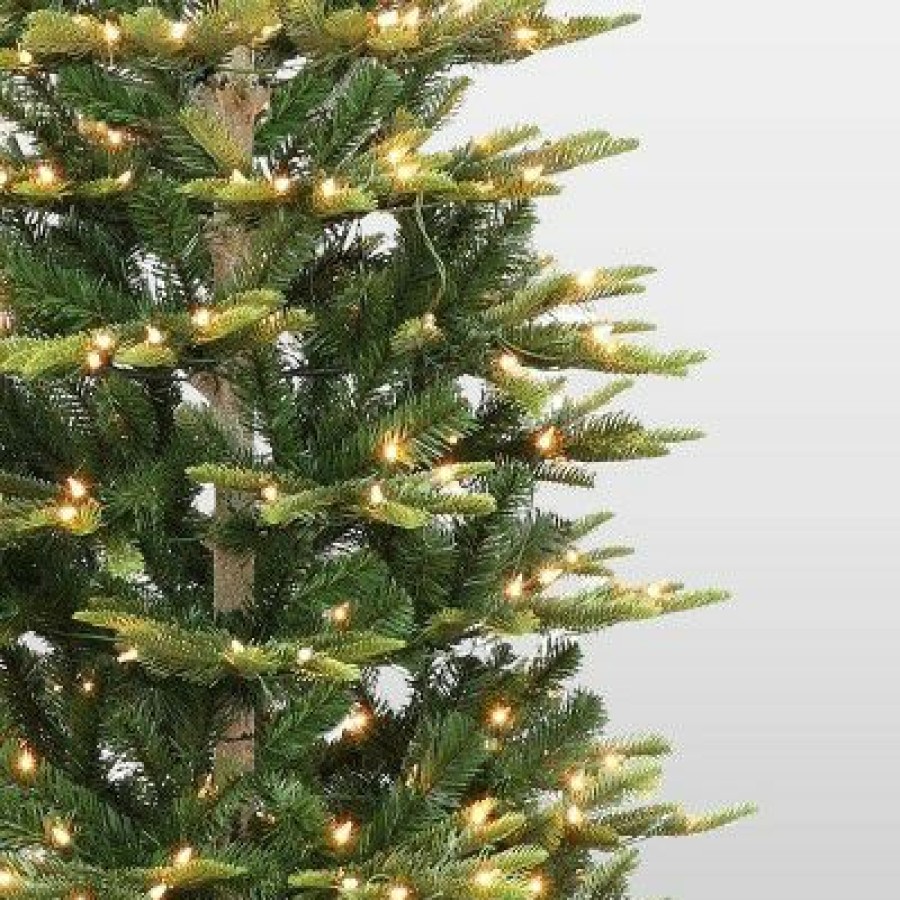 Fir Wood * | 6.5Ft Pre-Lit Alaskan Fir Artificial Christmas Tree Puleo