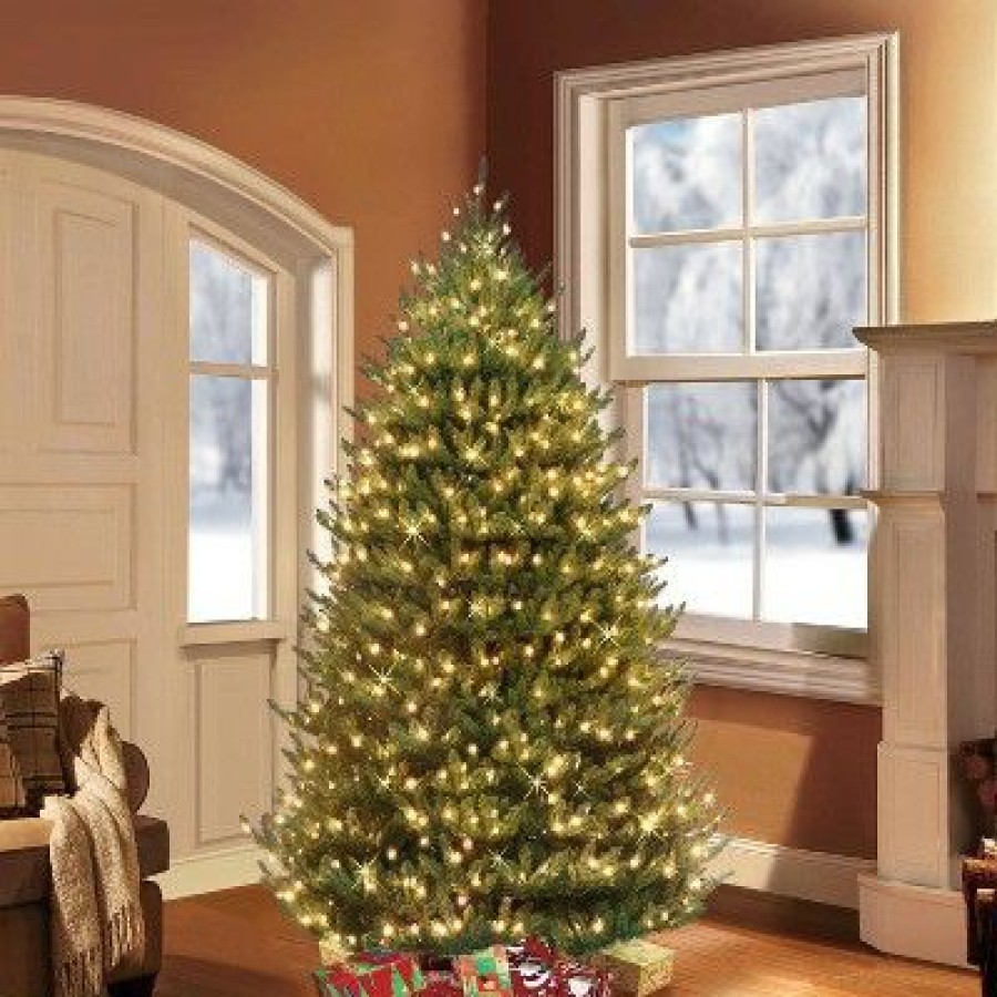 Fir Wood * | Puleo 6.5' Pre-Lit Canadian Balsam Fir Artificial Christmas Tree Warm White Lights