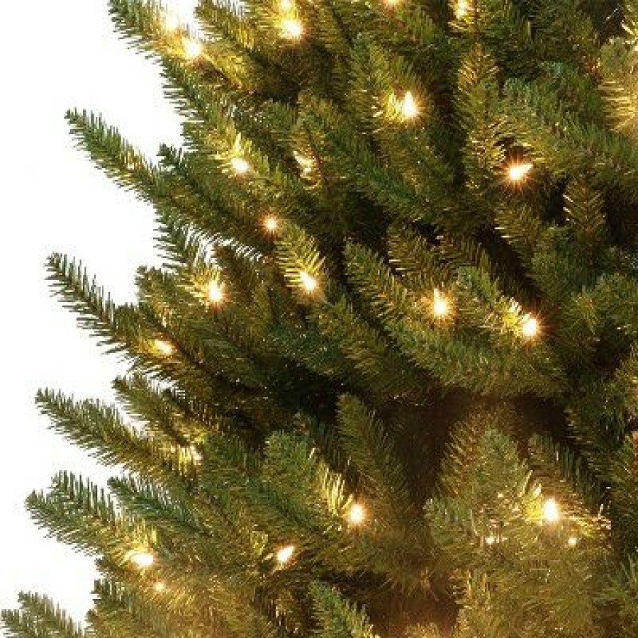 Fir Wood * | Puleo 6.5' Pre-Lit Canadian Balsam Fir Artificial Christmas Tree Warm White Lights