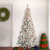 Pine * | National Tree Company Pre-Lit Flocked Acacia Artificial Christmas Tree Clear Lights