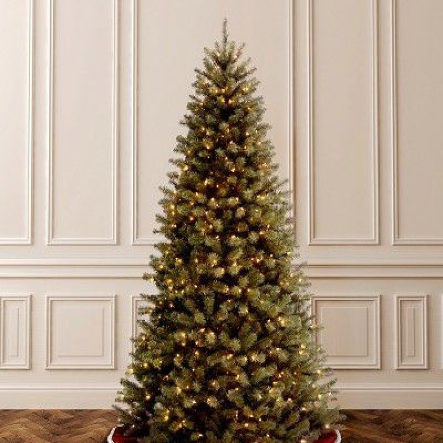 Spruce * | National Tree Company Pre-Lit Artificial Full Christmas Tree, Green, North Valley Spruce, White Lights, Includes Stand, 6Ft