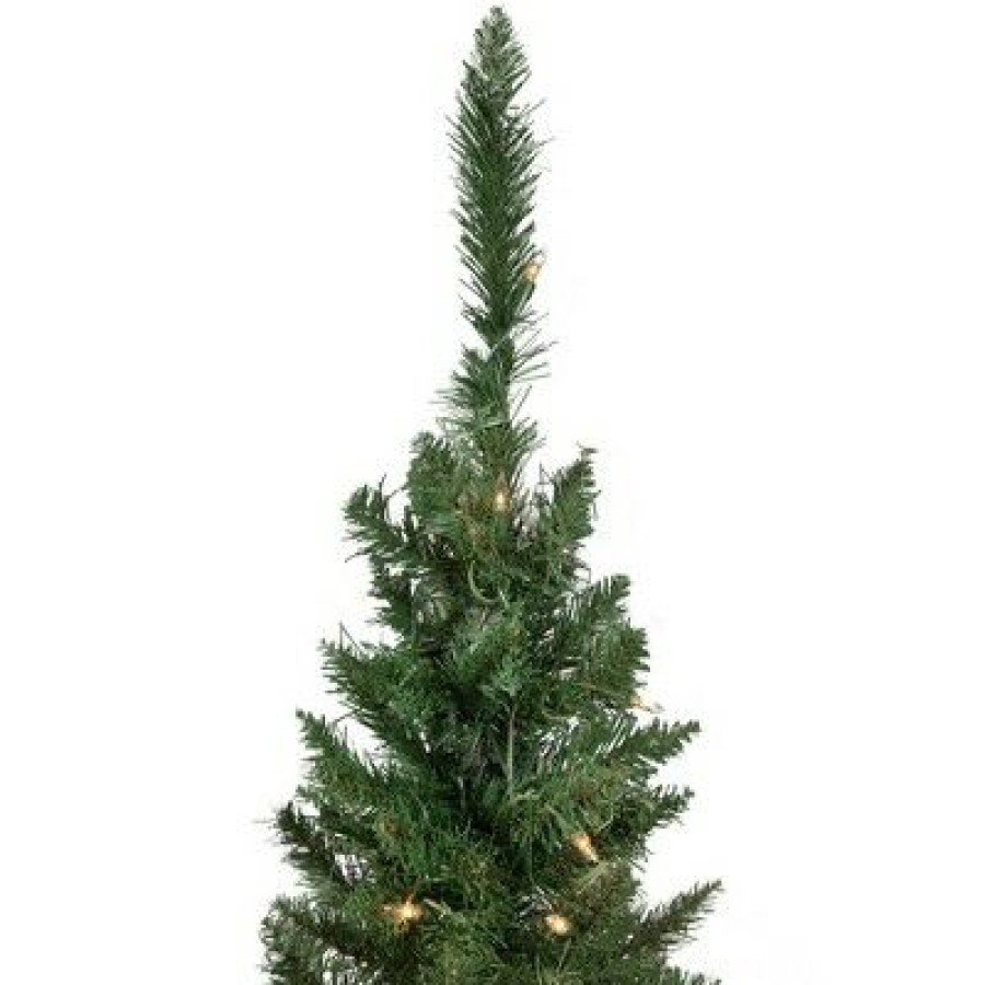 Pine * | Northlight 2Ct Prelit Artificial Christmas Tree Potted Porch Pine Topiary Clear Lights