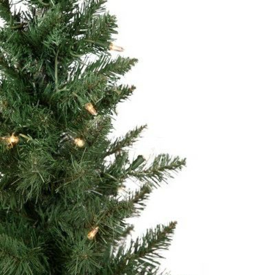 Pine * | Northlight 2Ct Prelit Artificial Christmas Tree Potted Porch Pine Topiary Clear Lights