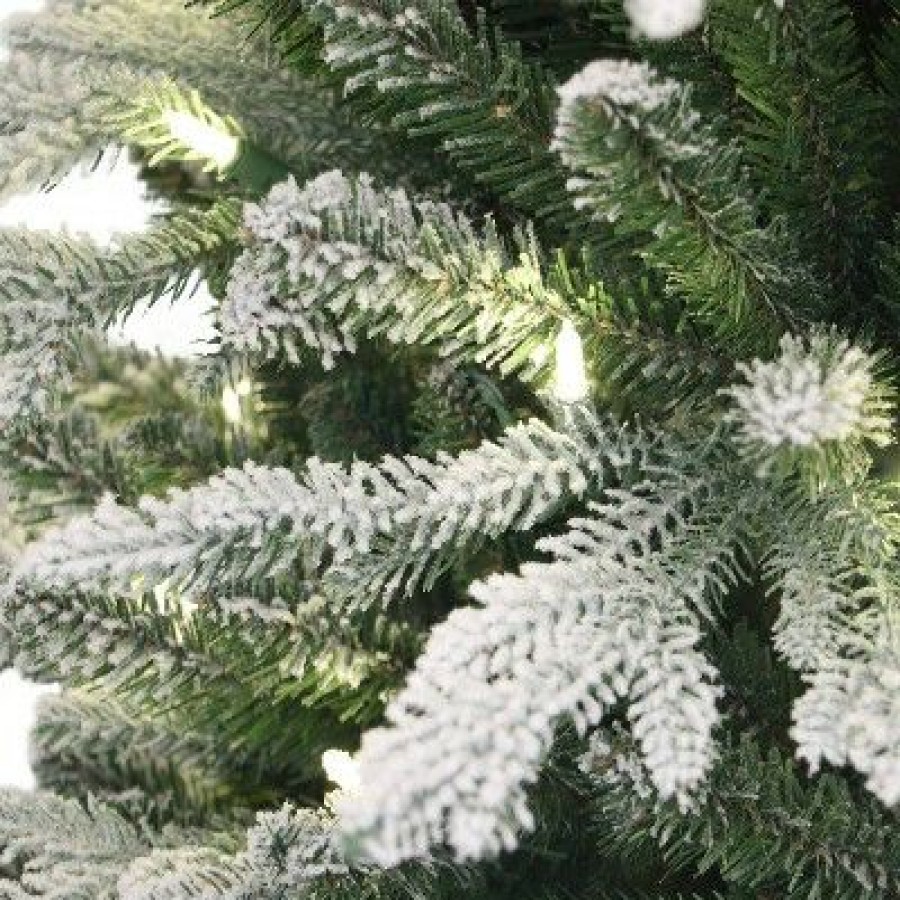 Alberta Spruce * | 2Ft Puleo Pre-Lit Flocked Potted Slim Artic Fir Artificial Christmas Tree Clear Lights